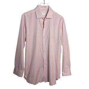 Thomas Pink mens size 17.5/44  Tailored fit Dress shirt light pink long sleeve